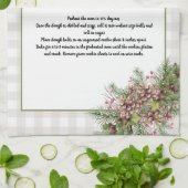 Recept aandenken Christmas Pine Cones Grijs plaid Theedoek (Gevouwen)