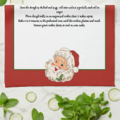 Recept aandenken Kerst Kerstman Theedoek (Gevouwen)