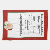 Recept aandenken Kerst Kerstman Theedoek (Horizontaal)