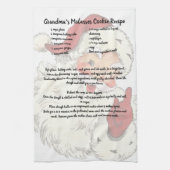 Recept aandenken Kerst Kerstman Theedoek (Verticaal)