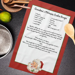 Recept aandenken Kerst Kerstman Theedoek