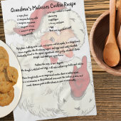 Recept aandenken Kerst  Kerstman Theedoek