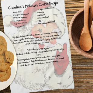 Recept aandenken Kerst  Kerstman Theedoek
