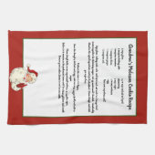 Recept aandenken Kerst  Kerstman Theedoek (Horizontaal)