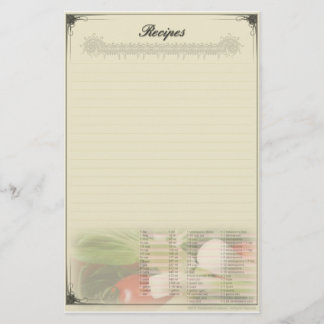 Recept aangepaste briefpapier