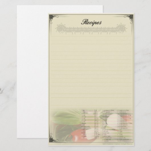 Recept aangepaste briefpapier (Voorkant / Achterkant)