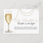 Recept Aanvraag Parels Prosecco Vrijgezellenfeest Informatiekaartje (Voorkant)