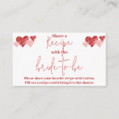 Recept Aanvraag Proost op Love Valentijn Hearts Informatiekaartje (Voorkant)