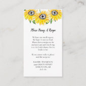 Recept aanvragen Zonnebloem Vrijgezellenfeest Bloe Informatiekaartje (Voorkant)