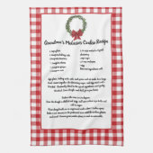 Recept Bewaar Kerstkoekjes Rood Plaid Groen Theedoek (Verticaal)