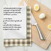 Recept Bewaar Kerstkoekjes Rood Plaid Groen Theedoek (Quarter Fold)