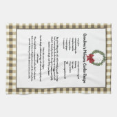 Recept Bewaar Kerstkoekjes Rood Plaid Groen Theedoek (Horizontaal)