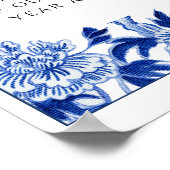 Recept blauw wit bruidsdouche 10x12 tafel poster (Hoek)