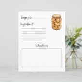 Recept Boek Pagina voor Chocolade Chip Cookies (Staand voorkant)