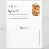 Recept Boek Pagina voor Chocolade Chip Cookies (Voorkant)