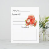 Recept Boek Pagina voor Jam Jelly (Staand voorkant)