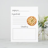 Recept Boek Pagina voor Pie (Staand voorkant)