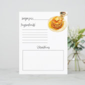 Recept Boek Pagina voor Zelfgemaakte Fluffy Pannen (Staand voorkant)