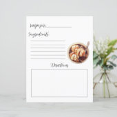 Recept Boek Pagina voor Zelfgemaakte Ice Cream (Staand voorkant)