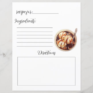 Recept Boek Pagina voor Zelfgemaakte Ice Cream