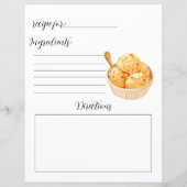 Recept Boek Pagina voor Zelfgemaakte Ice Cream (Voorkant)