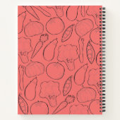 Recept-boek voor rode gepersonaliseerde groentetee notitieboek (Achterkant)