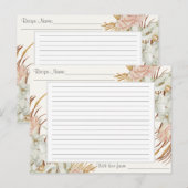 Recept Boho Floral Gedempt Tropisch Palmgroen Briefkaart (Voorkant / Achterkant)