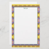Recept briefpapier met Blauwgroen (Voorkant / Achterkant)