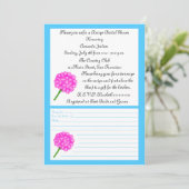 Recept Bruids Douche Uitnodiging - Blauw Recept Ka (Staand voorkant)