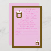Recept Bruids Douche Uitnodiging - Roze (Voorkant / Achterkant)