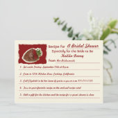 Recept bruids douche uitnodigingen (Staand voorkant)