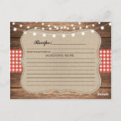 Recept Bruidsfeest Kaarten Rode cheque (Achterkant)