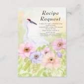 Recept bruiloft bruidsshower Whooping Crane Anemon Informatiekaartje (Voorkant)