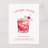 Recept Cherry Bomb Cocktail Briefkaart (Voorkant)