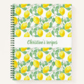 Recept citroenen kookboek notitieboek (Voorkant)