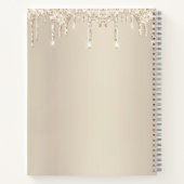 Recept Cookbook Cake Gold Glitter Drip Bakkerij Ch Notitieboek (Achterkant)