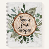 Recept Cookbook Organizer Rustiek Hout Notitieboek (Voorkant)