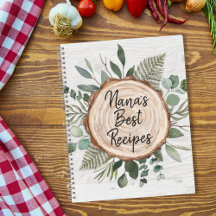 Recept Cookbook Organizer Rustiek Hout