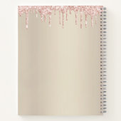 Recept Cookbook Roze Cake Bakkerij Glitter Drip Go Notitieboek (Achterkant)