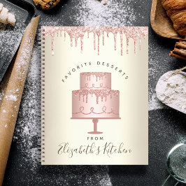 Recept Cookbook Roze Cake Bakkerij Glitter Drip Go Notitieboek