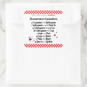 Recept Equivalenten MomsRetro Keuken Tips Vierkante Sticker (Tas)