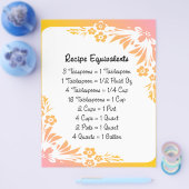 Recept equivalenten Pastelbloem flyer (Enkel)