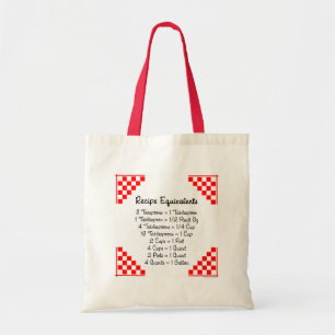 Recept Equivalents Keukenhulp Canvas tas