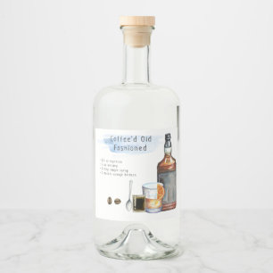 Recept etiket voor signature cocktail als huwelijk