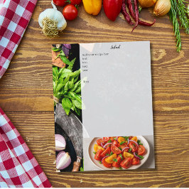 Recept foto kookboek pagina inzetstuk