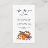 Recept Herfst Bruids Bruiloft Kaart (Voorkant)