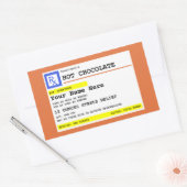 Recept Hot Chocolate gepersonaliseerd Rechthoekige Sticker (Envelop)