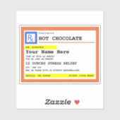 Recept Hot Chocolate gepersonaliseerd Sticker (Vel)
