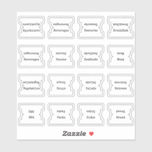 Recept Index Scheidingstabblad Wit Vouwbaar Sticker