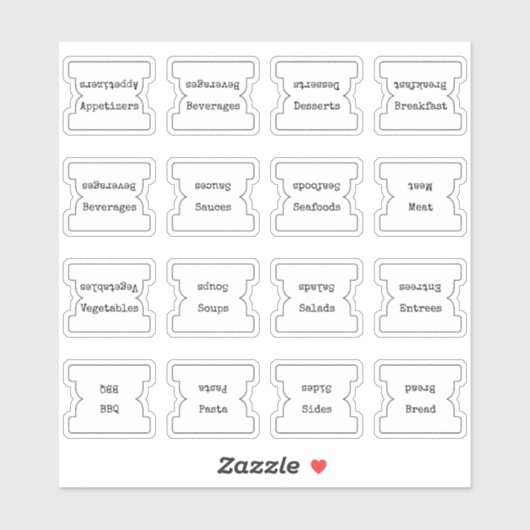 Recept Index Scheidingstabblad Wit Vouwbaar Sticker (Vel)